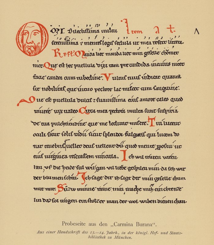 Page du Carmina Burana - (after) German School