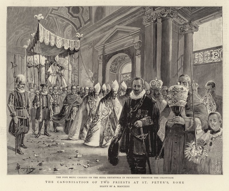 La Canonisation de deux prêtres à Saint-Pierre de Rome - (after) Italian School