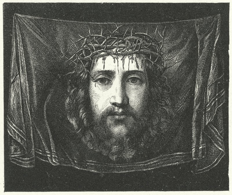 Voile de Véronique avec le portrait du Christ - (c.1489 1534) (after) Correggio