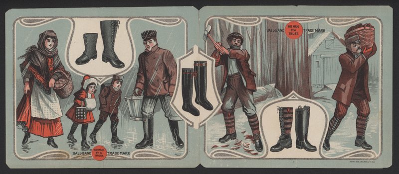 Publicité pour les bottes Ball-Band - American School