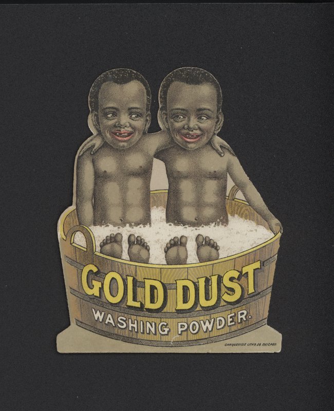 Publicité pour la poudre à laver Gold Dust - American School