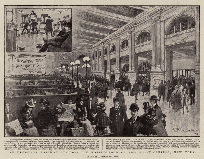 Une gare moderne, la salle d