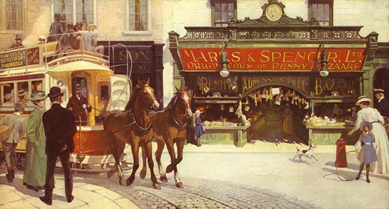 Un nouveau type de devanture avec des fenêtres à ouvrir ou fermer, 1905 - English School