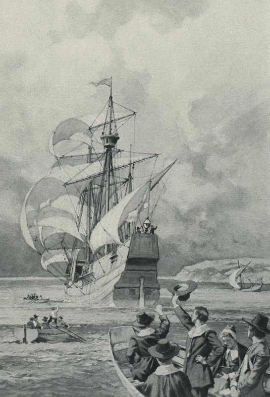 Les Pères pèlerins naviguent vers une terre inconnue - English School