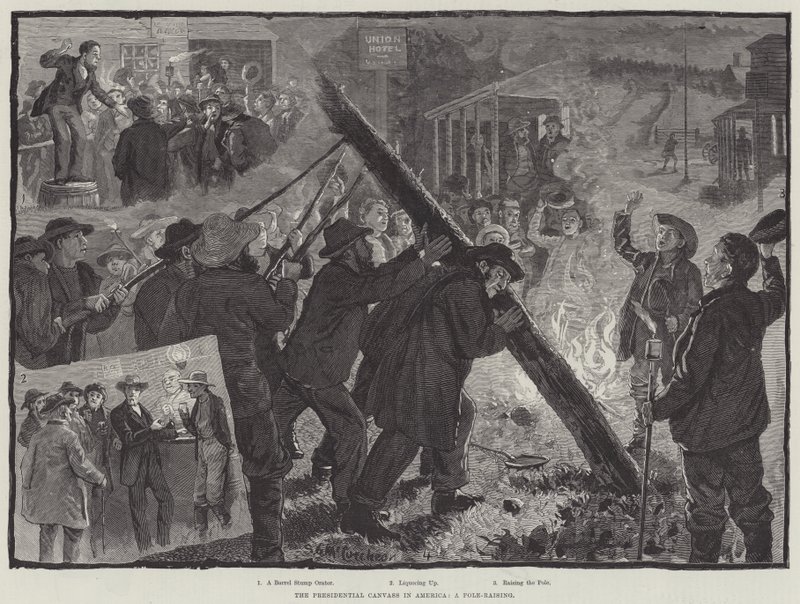 Le démarchage présidentiel en Amérique, une levée de mât - English School