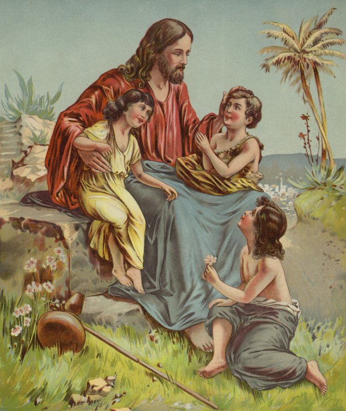 Jésus-Christ avec des enfants - European School