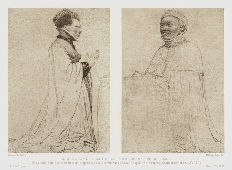 Jean, duc de Berry, et sa femme Jeanne de Boulogne, 15ème siècle - French School