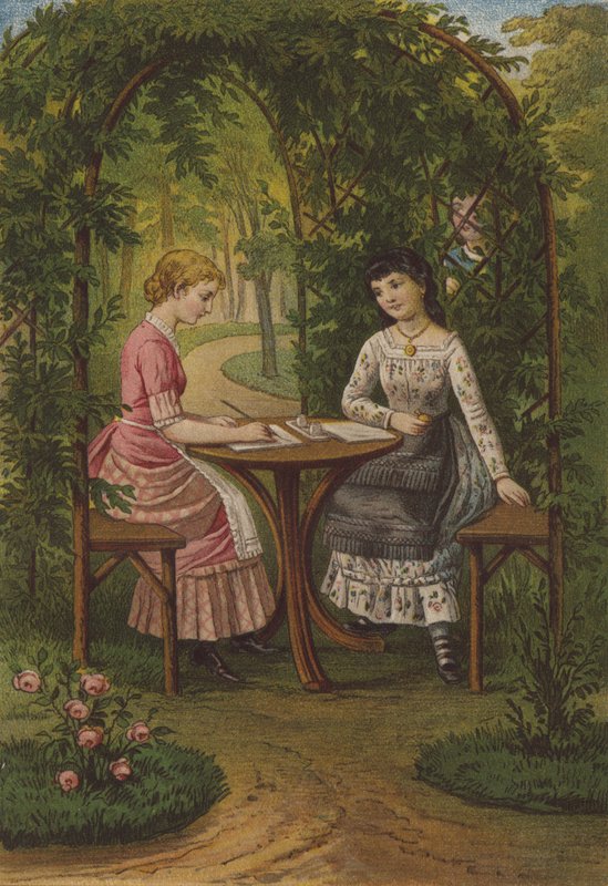 Roses et myosotis - German School