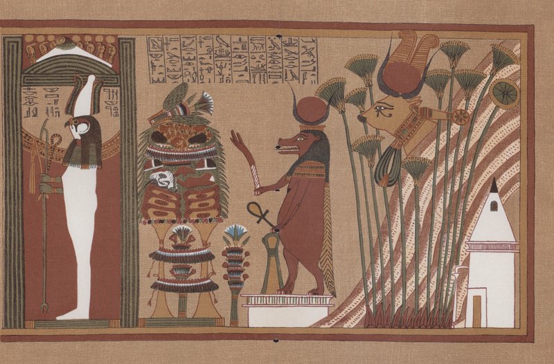 Scène du Papyrus de Ani, un Livre des Morts égyptien ancien au British Museum - German School