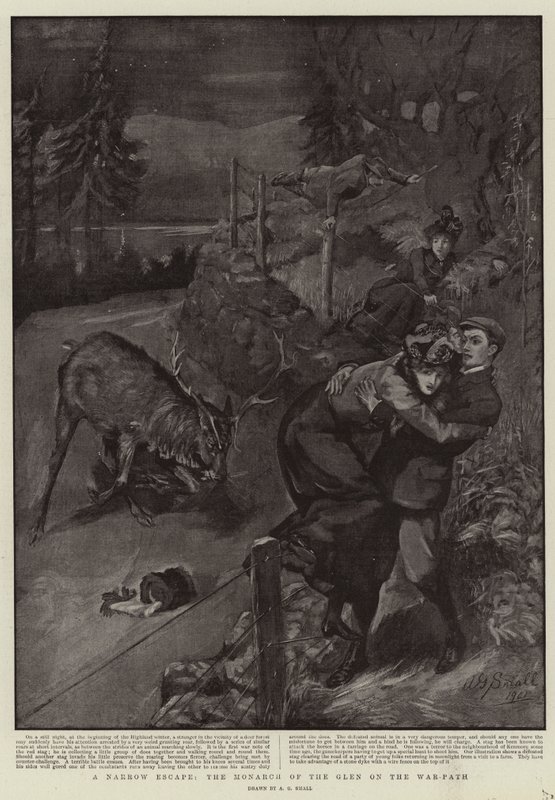 Une évasion étroite, le Monarque des Highlands en route pour la guerre - A. G. Small