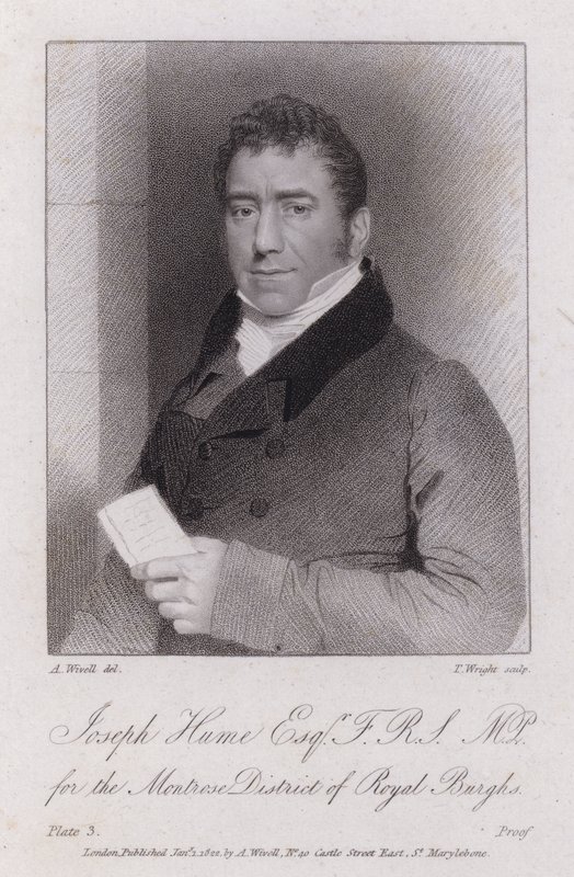 Joseph Hume, médecin, politicien et député radical écossais - Abraham (after) Wivell
