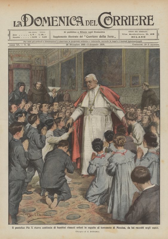 Le pape Pie X reçoit des centaines d