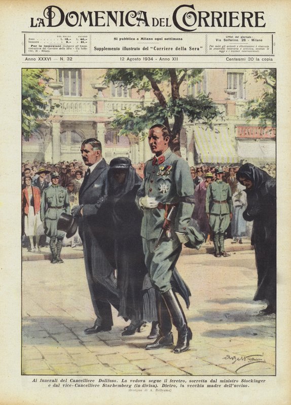 Aux funérailles du chancelier Dollfuss - Achille Beltrame