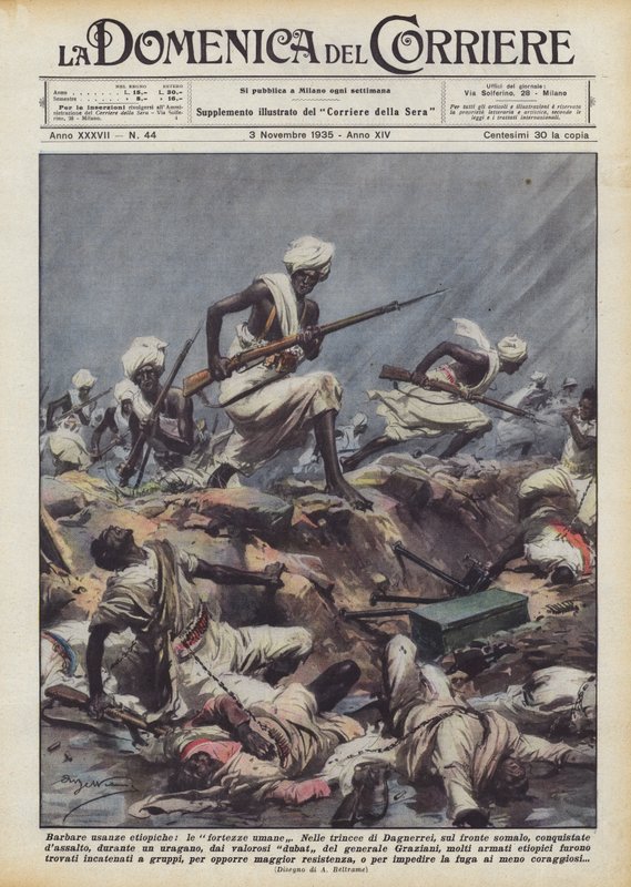 Usages barbares éthiopiens, les forteresses humaines - Achille Beltrame