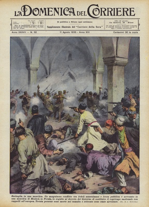 Bataille dans une mosquée - Achille Beltrame