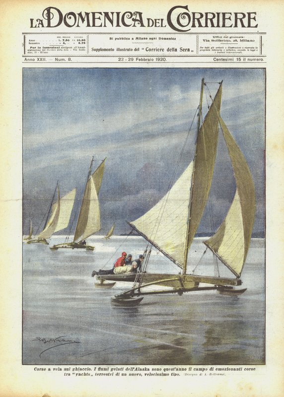 Courses à voile sur glace - Achille Beltrame