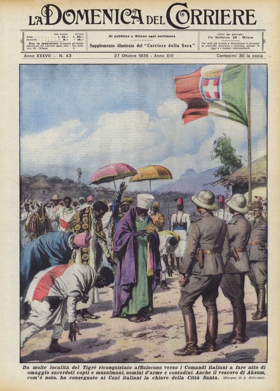 De nombreux lieux du Tigre reconquis affluent vers les commandements italiens pour faire acte - Achille Beltrame