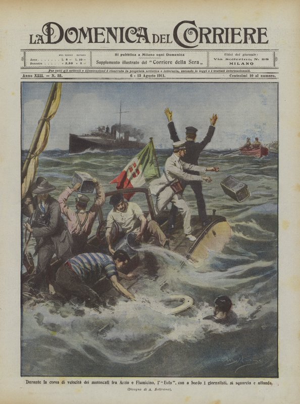 Pendant la course de vitesse des bateaux à moteur entre Anzio et Fiumicino, l