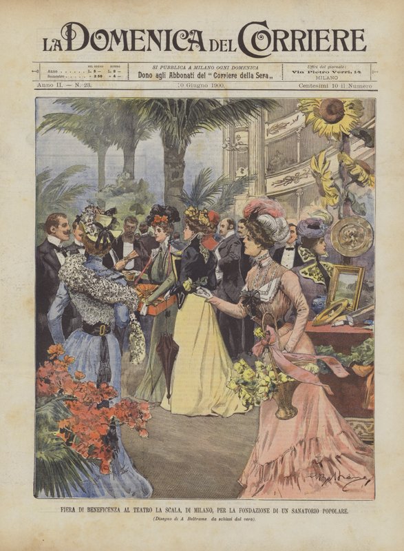 Foire de bienfaisance au théâtre La Scala, à Milan, pour la fondation d