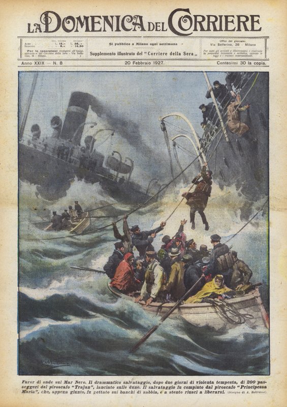 Fureur des vagues sur la mer Noire - Achille Beltrame