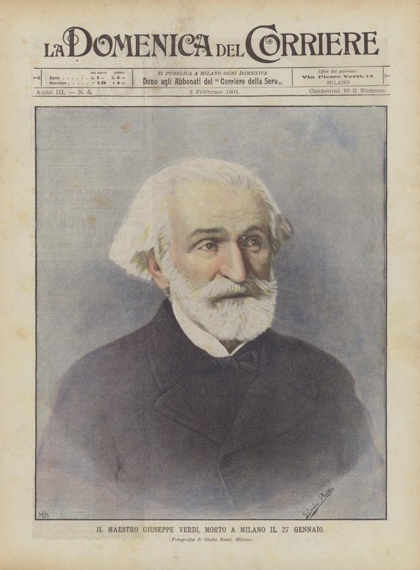 Le maître Giuseppe Verdi, mort à Milan le 27 janvier - Achille Beltrame