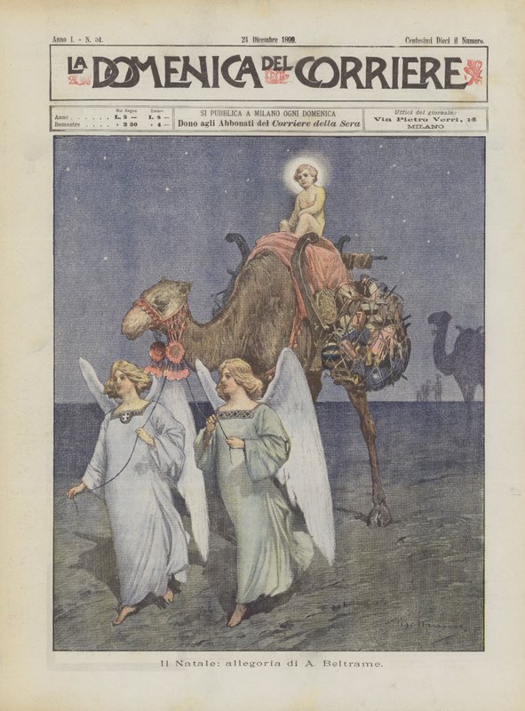 Noël, allégorie de A. Beltrame - Achille Beltrame