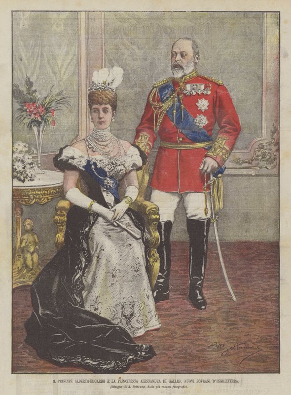 Le prince Albert Édouard et la princesse Alexandra de Galles, nouveaux souverains d