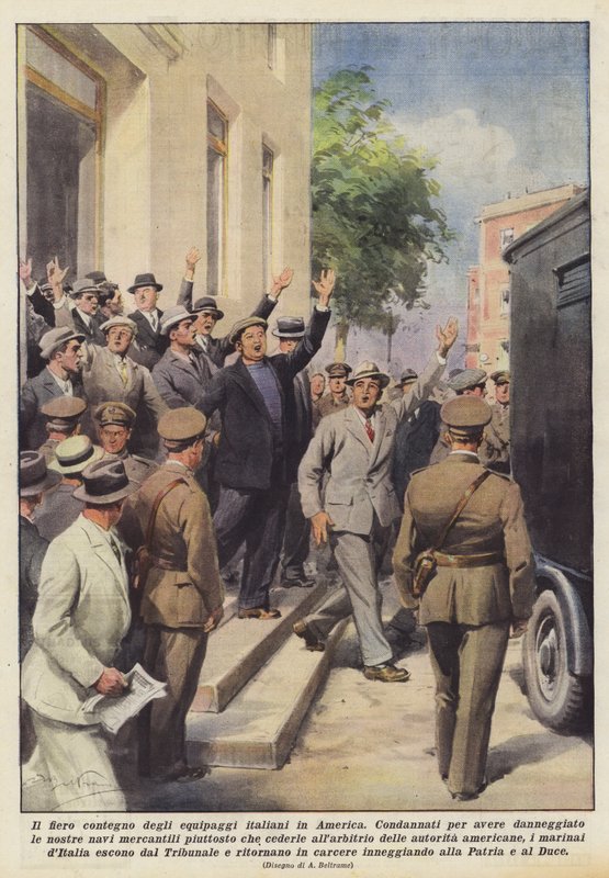 Le fier comportement des équipages italiens en Amérique - Achille Beltrame