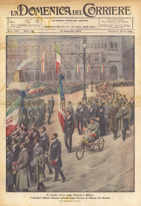 Le grand cortège de la Victoire à Milan - Achille Beltrame