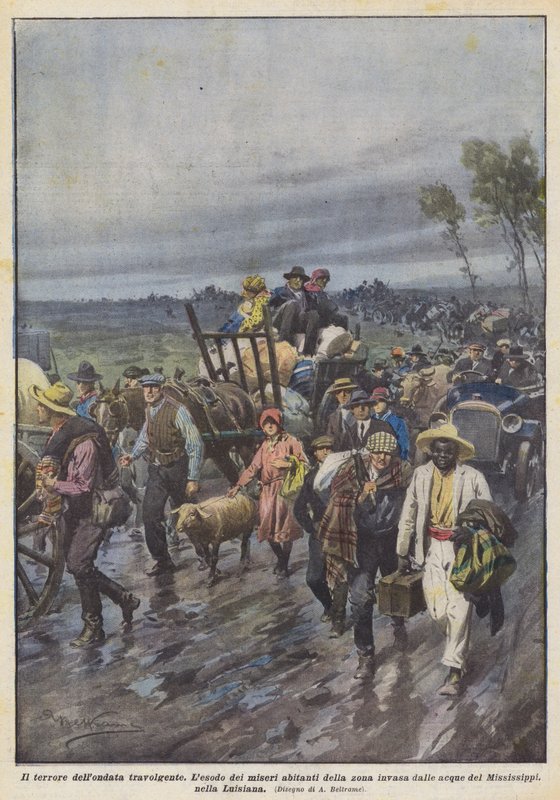La terreur de la vague déferlante - Achille Beltrame