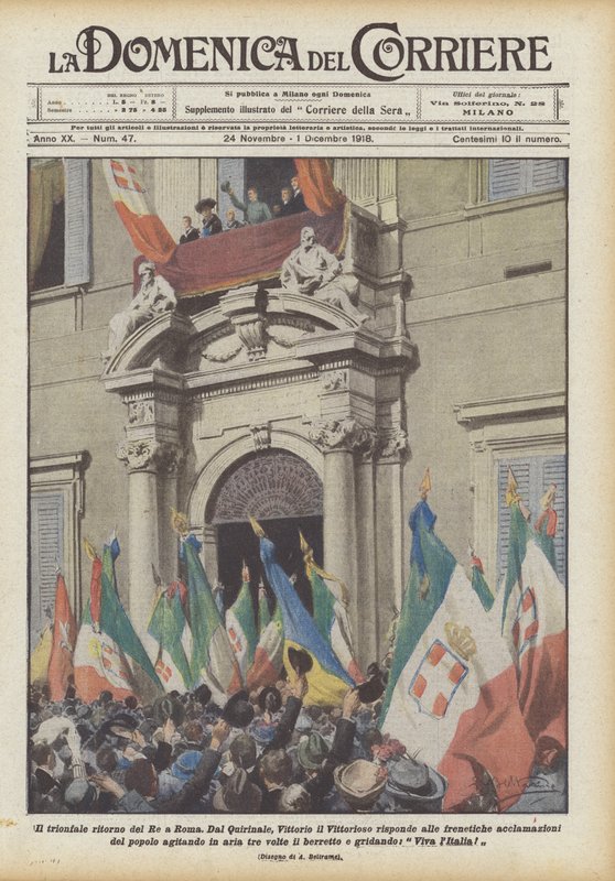 Le retour triomphal du Roi à Rome - Achille Beltrame