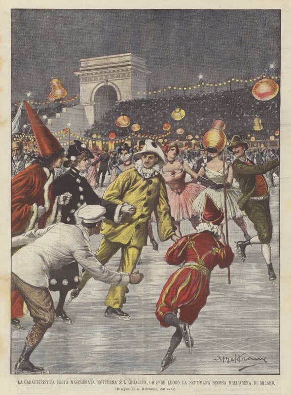 La fête masquée nocturne caractéristique sur la glace, qui a eu lieu la semaine dernière à l
