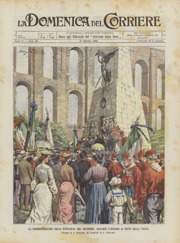 La commémoration de la bataille du Volturno, devant l