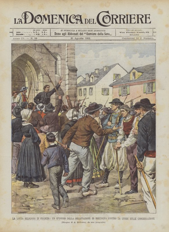 La lutte religieuse en France, un épisode du soulèvement en Bretagne contre la loi sur les congrégations - Achille Beltrame