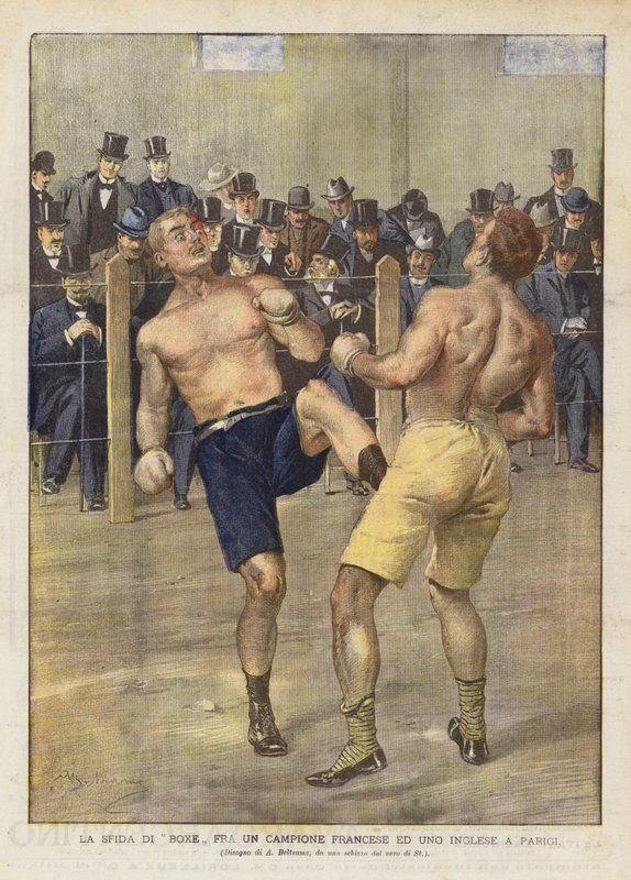 Le défi de boxe entre un champion français et un anglais à Paris - Achille Beltrame