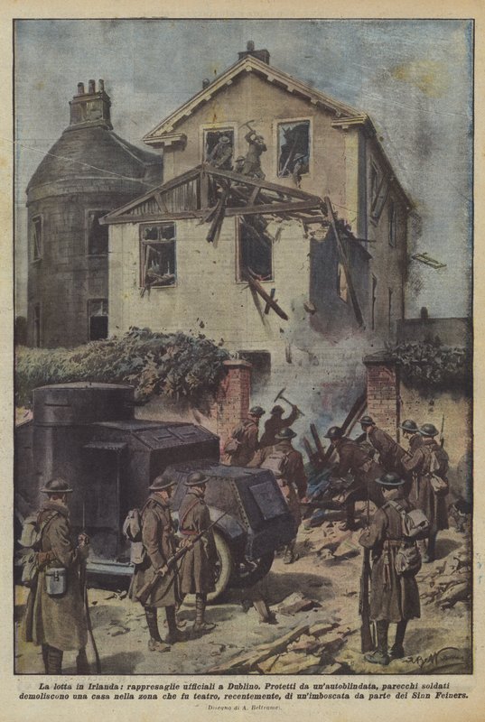 La lutte en Irlande, représailles officielles à Dublin - Achille Beltrame
