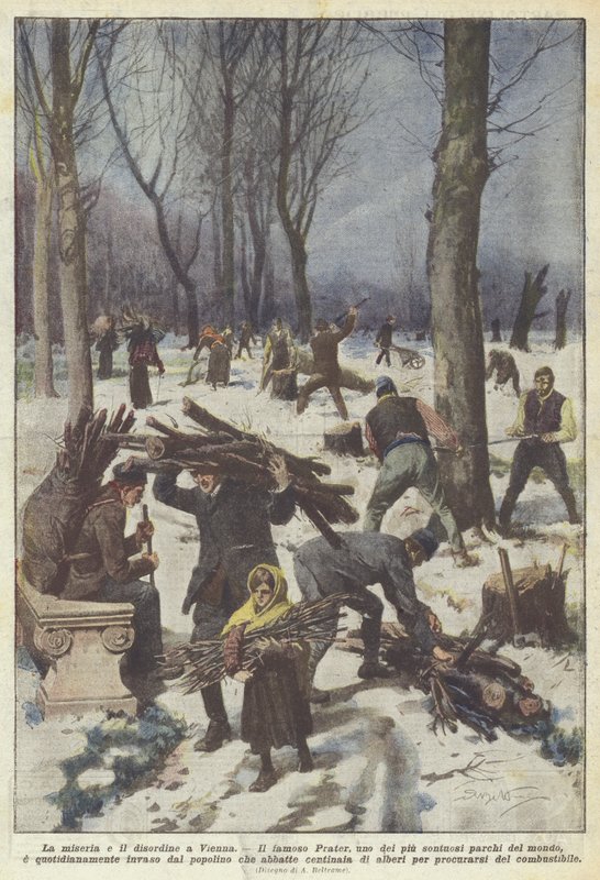 La misère et le désordre à Vienne - Achille Beltrame