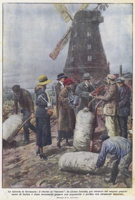 La misère en Allemagne, le retour au troc - Achille Beltrame