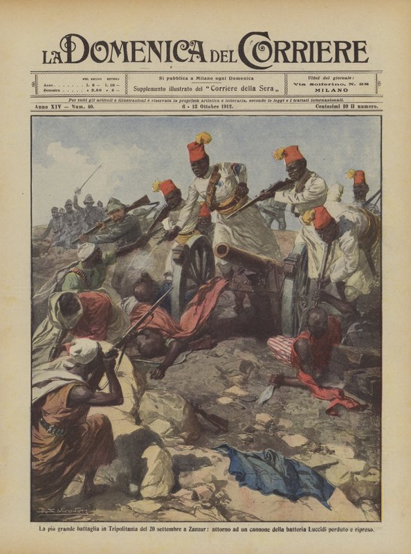 La plus grande bataille en Tripolitaine du 20 septembre à Zanzur, autour d