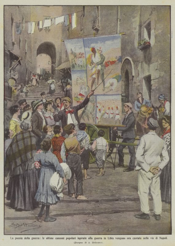 La poésie de la guerre, les dernières chansons populaires inspirées par la guerre en Libye sont maintenant... - Achille Beltrame
