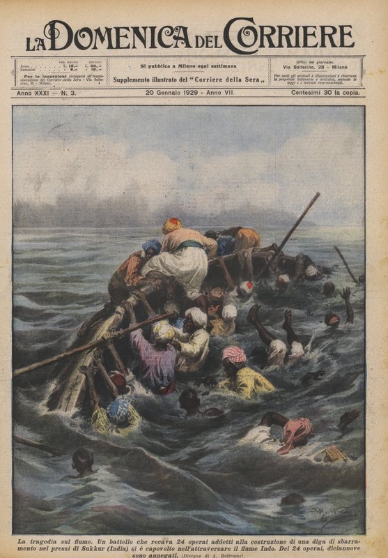 La tragédie sur le fleuve - Achille Beltrame