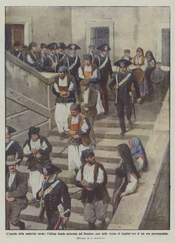 La déchéance de la criminalité sarde, la dernière bande capturée à Desulo sort des Assises de Cagliari - Achille Beltrame