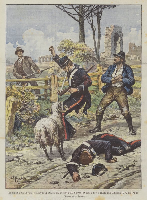 Les victimes du devoir, meurtre de carabiniers dans la province de Rome par un fils - Achille Beltrame