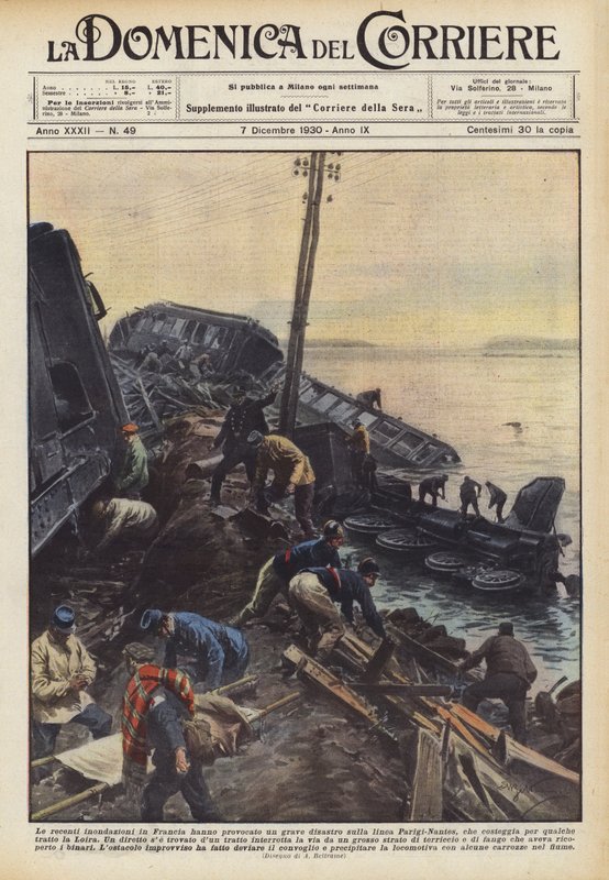 Les récentes inondations en France ont provoqué un grave désastre sur la ligne Paris-Nantes - Achille Beltrame