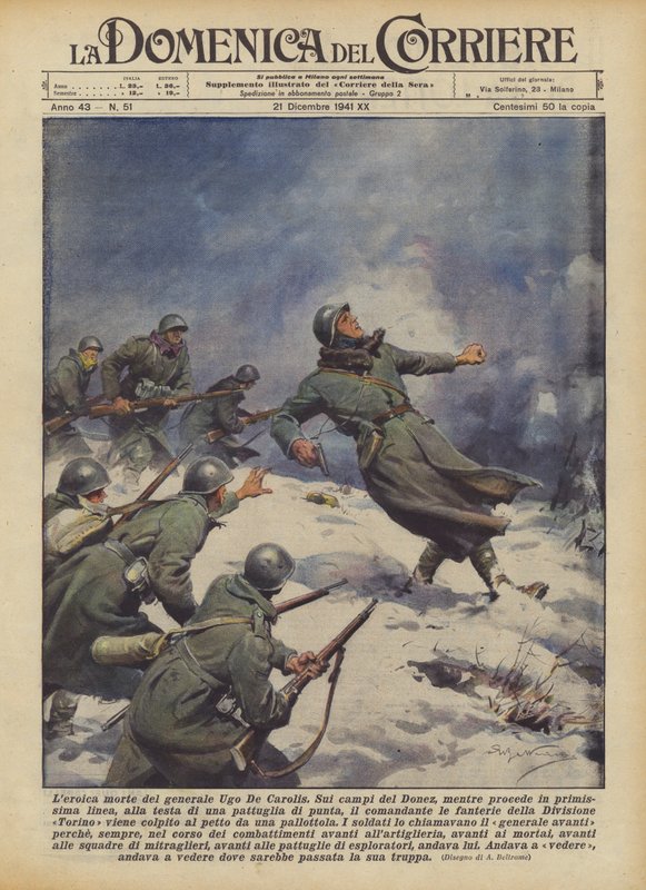 La mort héroïque du général Ugo De Carolis - Achille Beltrame
