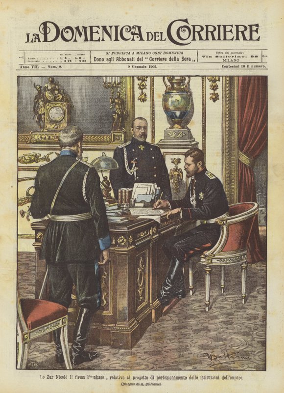 Le Tsar Nicolas II signe l