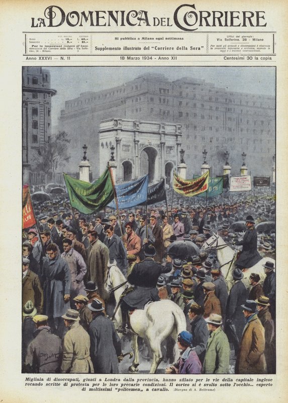 Des milliers de chômeurs, venus à Londres de province, ont défilé dans les rues de la capitale ? - Achille Beltrame