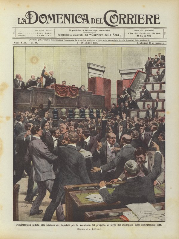 Séance mouvementée à la Chambre des députés pour le vote du projet de loi sur le monopole ? - Achille Beltrame