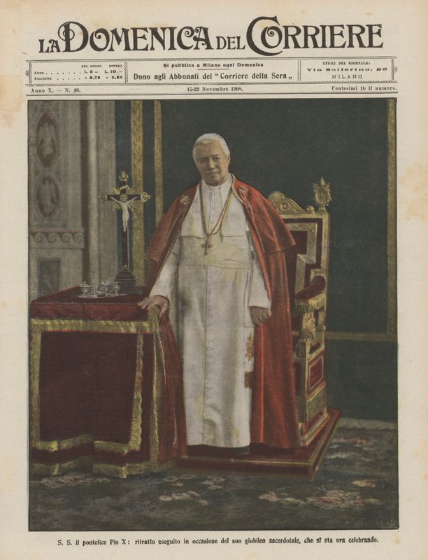 S.S. le pape Pie X, portrait réalisé à l