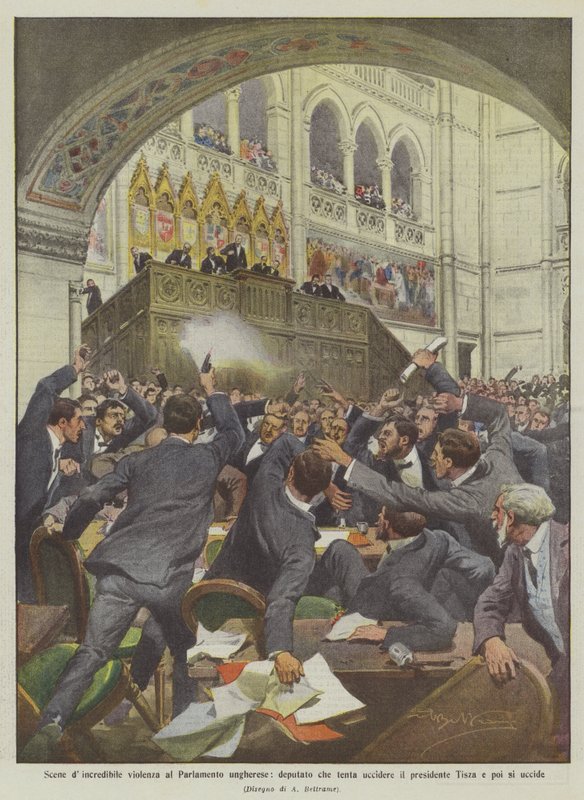 Scènes de violence incroyable au Parlement hongrois, député qui tente de tuer le président - Achille Beltrame